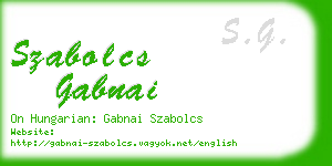szabolcs gabnai business card